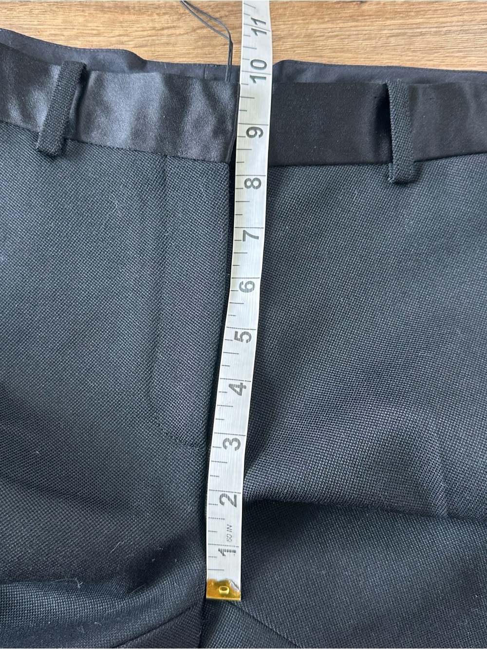Victoria Beckham Satin Trimmed Wool Silk Tuxedo Trouser Pants Black Women 6 NWT - Picture 11 of 14